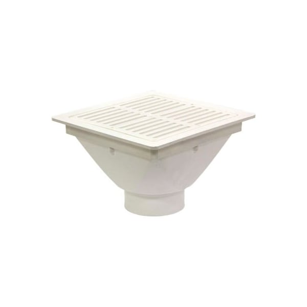 Josam Company Josam FS-942 PVC Floor Sink w/Full Grate, Dome Strainer & 2" Solvent Weld Outlet for SCH 40 PVC Pipe FS-942 - main